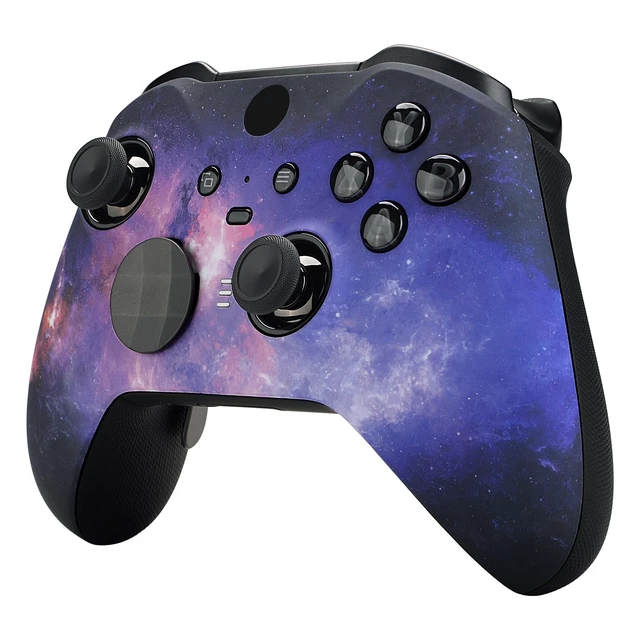 Alt view image 5 of 7 - eXtremeRate Nebula Galaxy Patterned Faceplate Cover, Soft Touch Front Housing Shell Case Replacement Kit for Xbox One Elite Series 2, Xbox Elite 2 Core Controller Model 1797 - Controller NOT Included