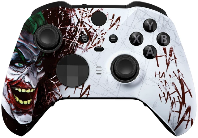 Main image of eXtremeRate Clown HAHAHA Replacement Faceplate Cover for Xbox One Elite Controller Series 2 (Model 1797), Soft Touch Front Housing Shell Case & Accent Rings for Xbox Elite Series 2 Core Controller