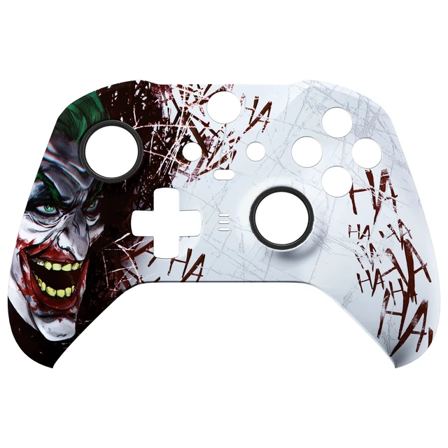 Alt view image 3 of 7 - eXtremeRate Clown HAHAHA Replacement Faceplate Cover for Xbox One Elite Controller Series 2 (Model 1797), Soft Touch Front Housing Shell Case & Accent Rings for Xbox Elite Series 2 Core Controller