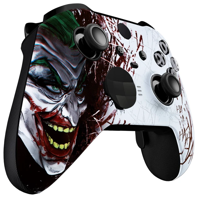 Alt view image 6 of 7 - eXtremeRate Clown HAHAHA Replacement Faceplate Cover for Xbox One Elite Controller Series 2 (Model 1797), Soft Touch Front Housing Shell Case & Accent Rings for Xbox Elite Series 2 Core Controller
