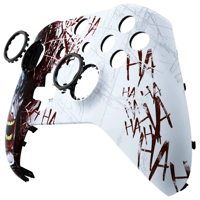 Alt view image 7 of 7 - eXtremeRate Clown HAHAHA Replacement Faceplate Cover for Xbox One Elite Controller Series 2 (Model 1797), Soft Touch Front Housing Shell Case & Accent Rings for Xbox Elite Series 2 Core Controller