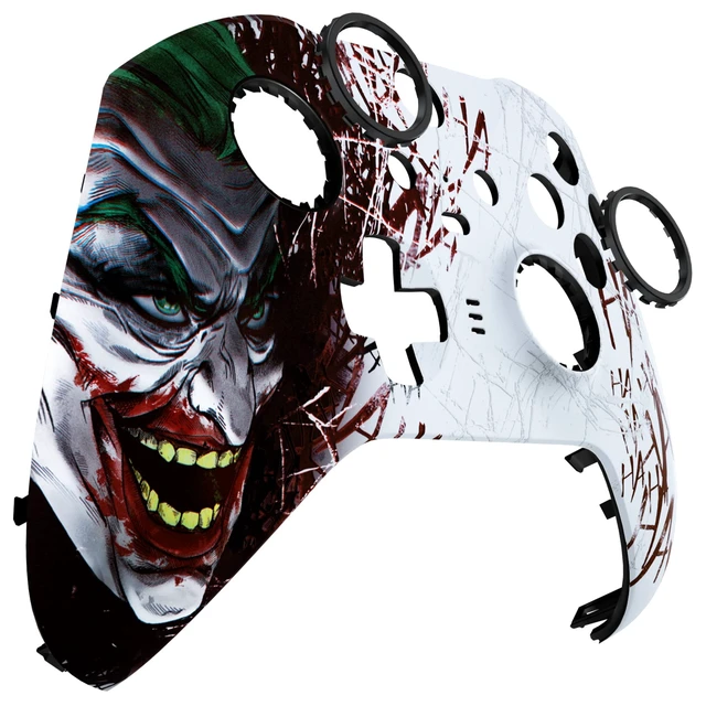 Alt view image 5 of 7 - eXtremeRate Clown HAHAHA Replacement Faceplate Cover for Xbox One Elite Controller Series 2 (Model 1797), Soft Touch Front Housing Shell Case & Accent Rings for Xbox Elite Series 2 Core Controller