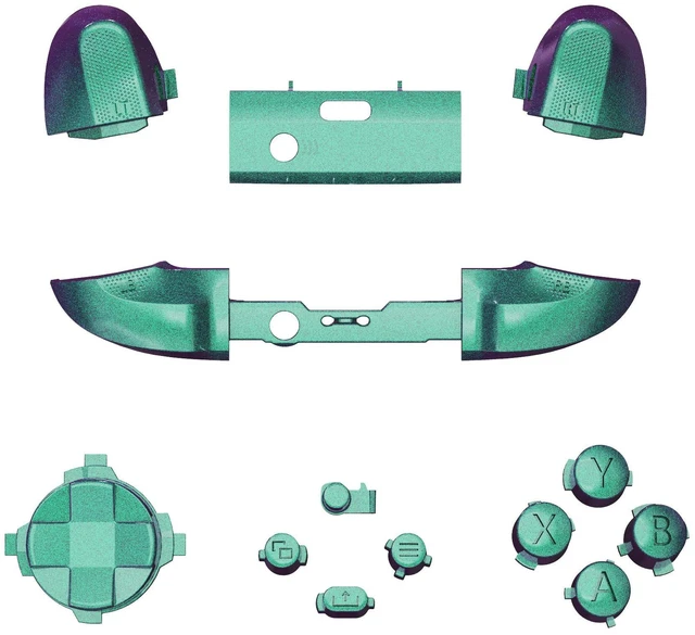 Alt view image 3 of 7 - eXtremeRate Replacement Buttons for Xbox Core Wireless Controller, Chameleon Purple Blue Bumpers Trigers Dpad ABXY Start Back Sync Share Keys Accessories Parts for Xbox Series X & S Controller