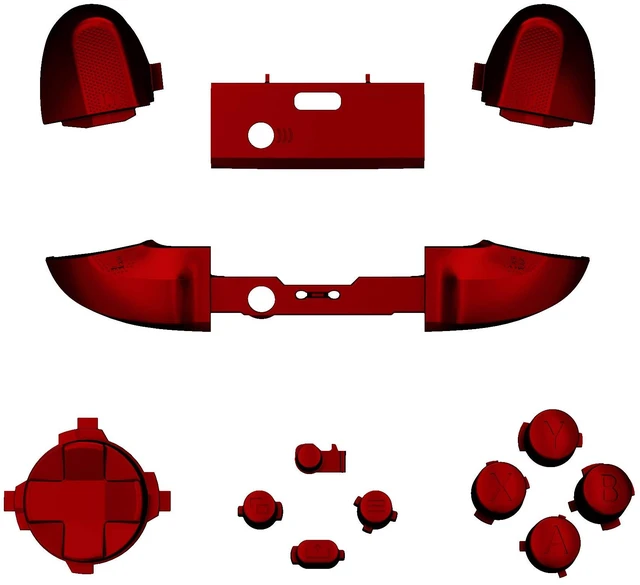 Alt view image 3 of 7 - eXtremeRate Replacement Buttons for Xbox Core Wireless Controller, Scarlet Red DIY Accessories LB RB LT RT Bumpers Trigers Dpad ABXY Start Back Sync Share Keys Parts for Xbox Series X & S Controller
