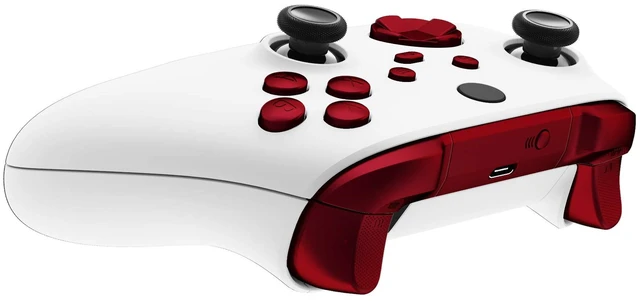 Alt view image 6 of 7 - eXtremeRate Replacement Buttons for Xbox Core Wireless Controller, Scarlet Red DIY Accessories LB RB LT RT Bumpers Trigers Dpad ABXY Start Back Sync Share Keys Parts for Xbox Series X & S Controller