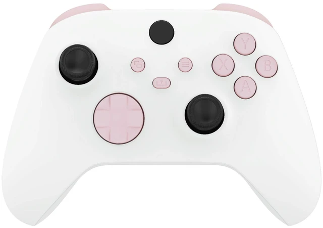 Main image of eXtremeRate Replacement Buttons for Xbox Series X & S Controller, Cherry Blossoms Pink Custom Repair Kit Bumpers Trigers Dpad ABXY Start Back Sync Share Keys Parts for Xbox Core Wireless Controller