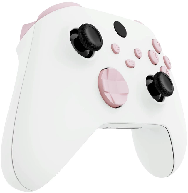 Alt view image 4 of 7 - eXtremeRate Replacement Buttons for Xbox Series X & S Controller, Cherry Blossoms Pink Custom Repair Kit Bumpers Trigers Dpad ABXY Start Back Sync Share Keys Parts for Xbox Core Wireless Controller