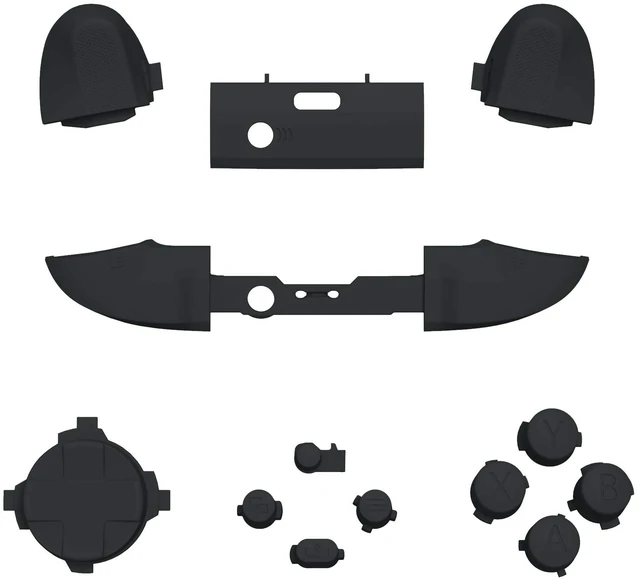 Alt view image 3 of 7 - eXtremeRate Replacement Buttons for Xbox Series X & S Controller, Black Custom Repair Kit LB RB LT RT Bumpers Trigers Dpad ABXY Start Back Sync Share Keys Parts for Xbox Core Wireless Controller