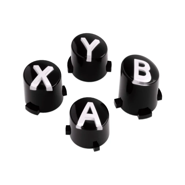 Alt view image 4 of 7 - eXtremeRate ABXY Buttons for Xbox Series X & S Controller, Three-Tone Black & Clear with White Classic Symbols Action Keys Replacement Buttons for Xbox One S/X, Elite Series 2 & 1 Wireless Controller