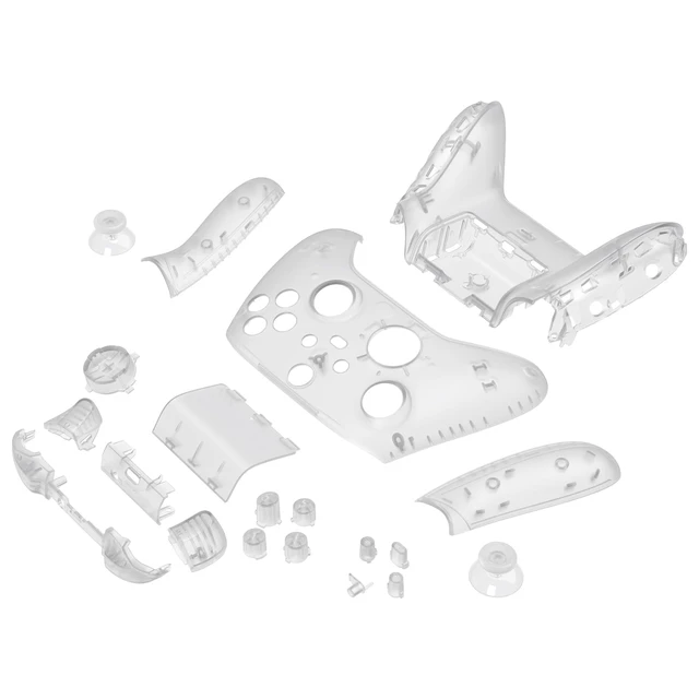 Alt view image 7 of 7 - eXtremeRate Full Set Shell Buttons for Xbox Series X & S Controller, Glow in Dark - Green Replacement Side Rails Grips Front Back Plate Cover for Xbox Core Wireless - Controller NOT Included