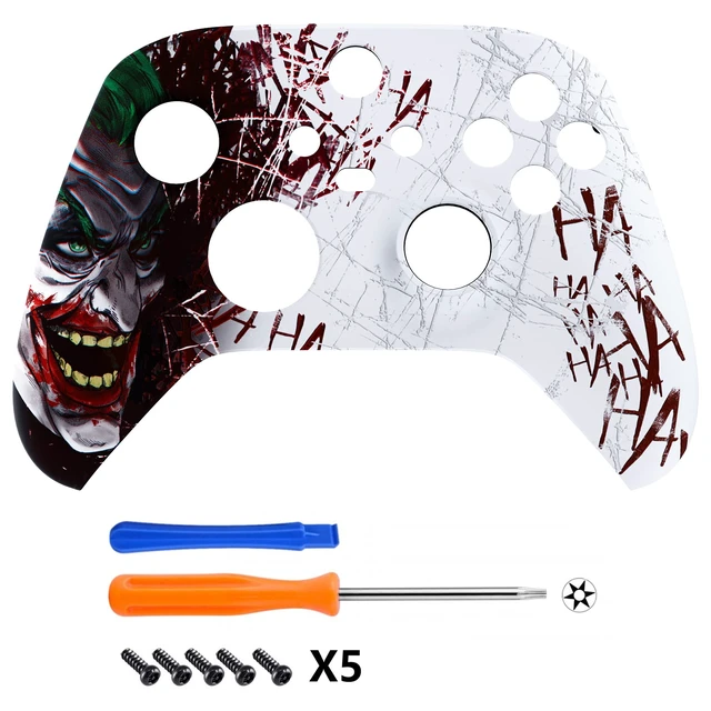 Alt view image 3 of 7 - eXtremeRate Custom Shell for Xbox Series X & S Controller - Revitalize Your Controller - Clown Hahaha Replacement Cover Front Housing Cover for Xbox Core Wireless Controller