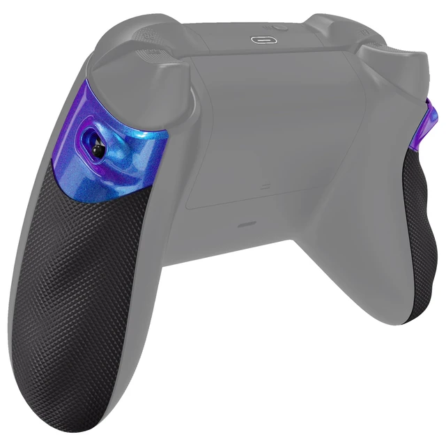 Main image of eXtremeRate Flexor Rubberized Side Rails Grips Button Stop Kit for Xbox Series X/S Controller, Anti-Slip Ergonomic Button Stopper Handle Grips for Xbox Core Controller Chameleon Purple Blue