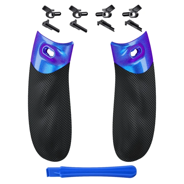 Alt view image 2 of 7 - eXtremeRate Flexor Rubberized Side Rails Grips Button Stop Kit for Xbox Series X/S Controller, Anti-Slip Ergonomic Button Stopper Handle Grips for Xbox Core Controller Chameleon Purple Blue