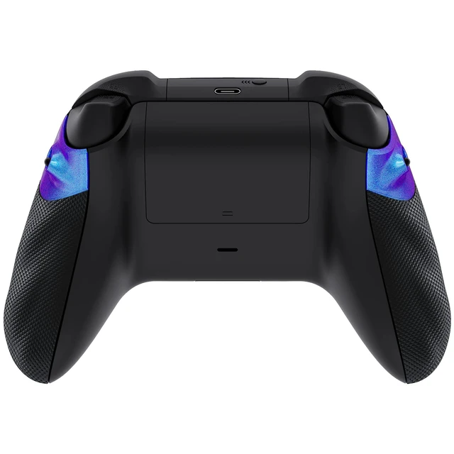 Alt view image 6 of 7 - eXtremeRate Flexor Rubberized Side Rails Grips Button Stop Kit for Xbox Series X/S Controller, Anti-Slip Ergonomic Button Stopper Handle Grips for Xbox Core Controller Chameleon Purple Blue