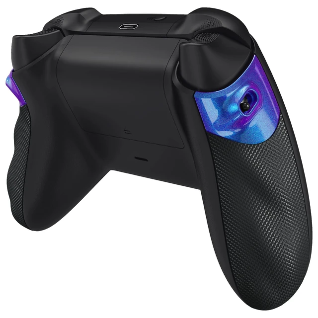 Alt view image 7 of 7 - eXtremeRate Flexor Rubberized Side Rails Grips Button Stop Kit for Xbox Series X/S Controller, Anti-Slip Ergonomic Button Stopper Handle Grips for Xbox Core Controller Chameleon Purple Blue