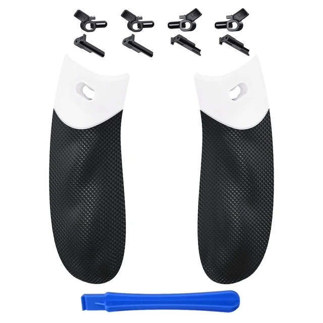 Alt view image 2 of 7 - eXtremeRate Flexor Rubberized Side Rails Grips Trigger Stop Kit for Xbox Series X/S Controller, Anti-Slip Ergonomic Trigger Stopper Handle Grips for Xbox Core Controller Diamond Textured White