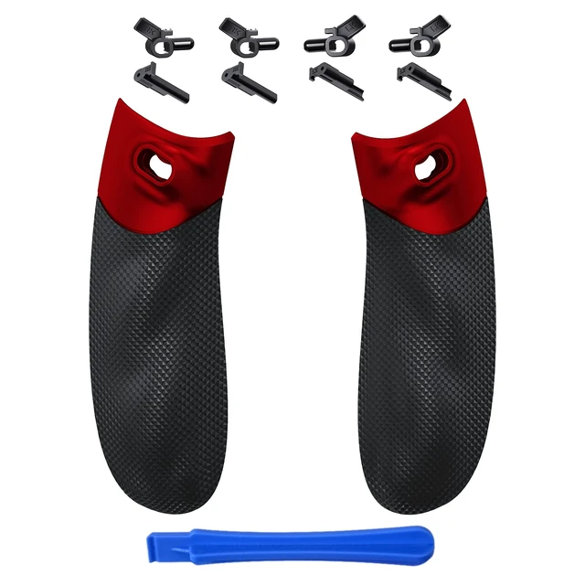 Alt view image 2 of 7 - eXtremeRate FLEXOR Rubberized Side Rails Grips Trigger Stop Kit for Xbox Series X/S Controller, Anti-Slip Ergonomic Trigger Stopper Handle Grips for Xbox Core Controller Diamond Textured Scarlet Red