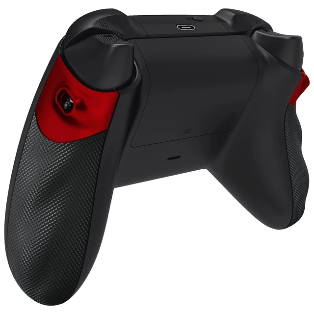 Alt view image 6 of 7 - eXtremeRate FLEXOR Rubberized Side Rails Grips Trigger Stop Kit for Xbox Series X/S Controller, Anti-Slip Ergonomic Trigger Stopper Handle Grips for Xbox Core Controller Diamond Textured Scarlet Red