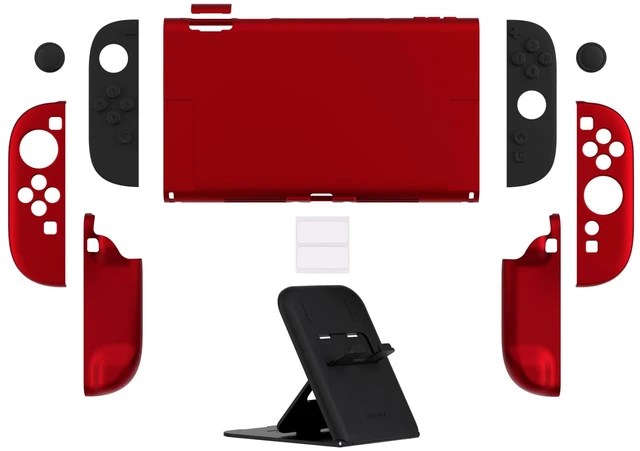 Alt view image 2 of 7 - PlayVital Hard Case for Nintendo Switch 2 with Extra Stand & Thumb Grip Caps | Split Design, Dockable Protective Full-Body Shell Cover for Nintendo Switch 2 | Solid Color Series (Scarlet Red)