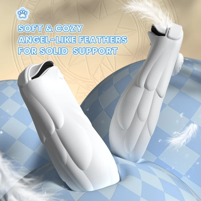 Alt view image 5 of 7 - PlayVital Magic Wings Protective Case for Nintendo Switch OLED, White | Extra Stand, Thumb Grips, Dockable, PC Hard Shell Case, Split Silicone Grip Cover, Scracth-Resistant, Shock-Absorption, Cute