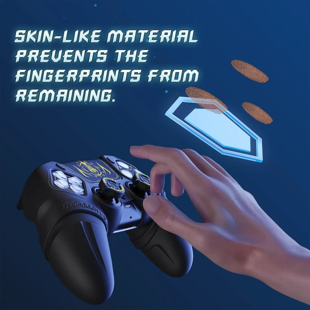 Alt view image 3 of 7 - PlayVital Runes Edition Silicone Cover Skin for ps5 Controller with Thumb Grips & Touchpad Skin & D-pad Area Sticker, Anti-slip Controller Grip Cover Compatible with ps5 Charging Dock- Black