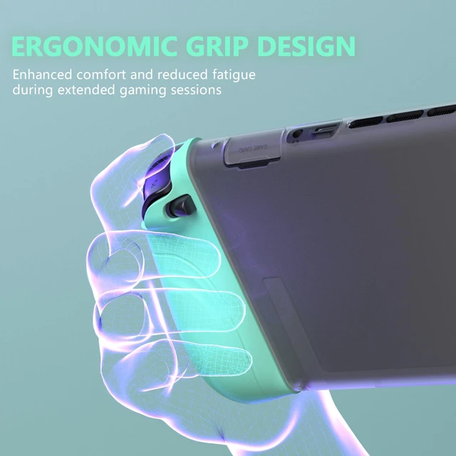 Alt view image 2 of 7 - playvital Ranger Protective Case for Nintendo Switch 2 with Stand | Ergonomic Anti-Slip Silicone Grips, Dockable Hard Shell, 4 Thumbstick Caps | Quick-Release-Joycon Design, Soft Violet & Mint Green