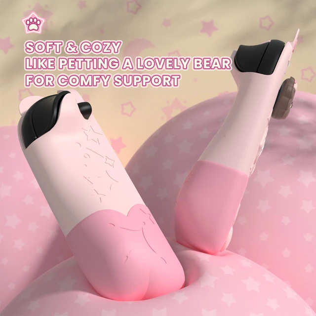 Alt view image 5 of 7 - PlayVital Good Night Bear Dockable Case for Nintendo Switch 2 with Stand | Split Design Silicone Joycon Grips, PC Console Hard Shell, 2 Joystick Caps | Cute Protective Cover Bundle Pink