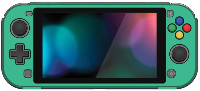 Alt view image 4 of 7 - PlayVital Glossy Chameleon Green Purple Protective Case for Nintendo Switch Lite, Hard Cover Protector for Nintendo Switch Lite - 1 x Black Border Tempered Glass Screen Protector Included