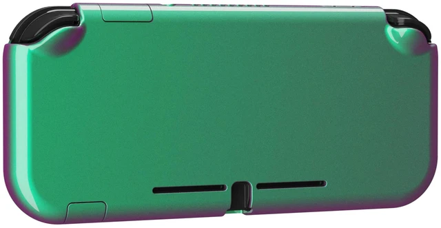 Alt view image 7 of 7 - PlayVital Glossy Chameleon Green Purple Protective Case for Nintendo Switch Lite, Hard Cover Protector for Nintendo Switch Lite - 1 x Black Border Tempered Glass Screen Protector Included