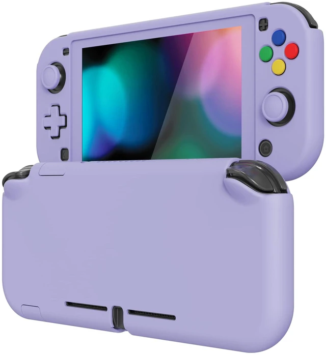 Main image of PlayVital Light Violet Protective Grip Case for Nintendo Switch Lite, Hard Cover Protector for Nintendo Switch Lite - Screen Protector & Thumb Grips & Buttons Caps Stickers Included