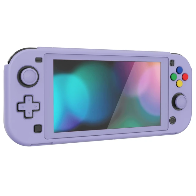 Alt view image 7 of 7 - PlayVital Light Violet Protective Grip Case for Nintendo Switch Lite, Hard Cover Protector for Nintendo Switch Lite - Screen Protector & Thumb Grips & Buttons Caps Stickers Included