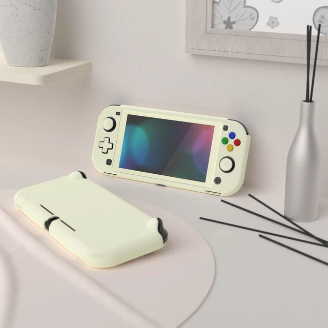 Alt view image 4 of 7 - PlayVital Protective Grip Case for Nintendo Switch Lite, Hard Cover Protector for Nintendo Switch Lite - Screen Protector & Thumb Grips & Buttons Caps Stickers Included - Antique Yellow