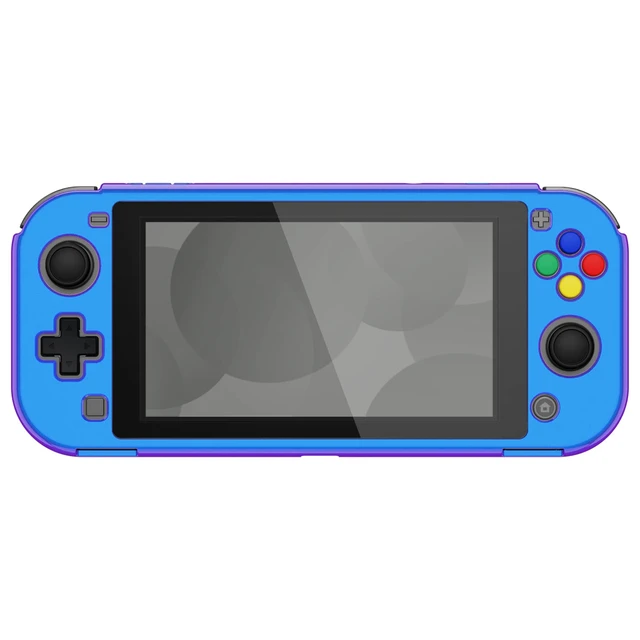 Alt view image 5 of 7 - PlayVital Glossy Chameleon Purple Blue Protective Case for Nintendo Switch Lite, Hard Cover Protector for Nintendo Switch Lite - 1 x Black Border Tempered Glass Screen Protector Included