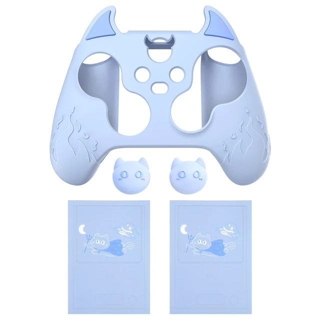 Alt view image 2 of 7 - PlayVital Halloween Cute Demon Silicone Cover for Xbox Series X/S Controller, Kawaii Anti-Slip Controller Skin Grip Protector for Xbox Core Wireless Controller with Thumb Grip Caps - Blue