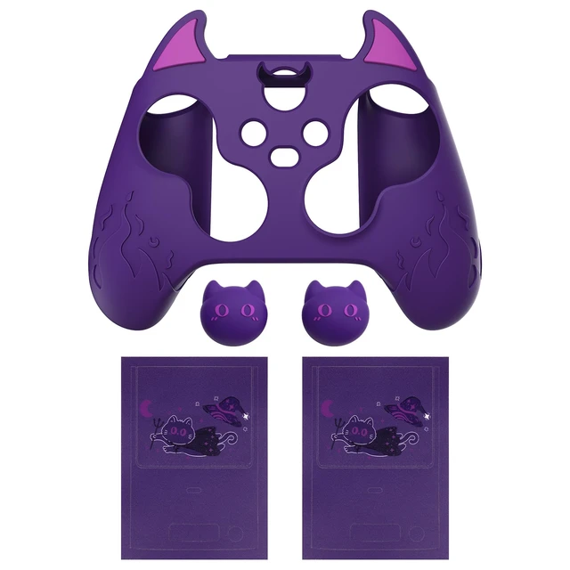 Alt view image 2 of 7 - PlayVital Halloween Cute Demon Silicone Cover for Xbox Series X/S Controller, Kawaii Anti-Slip Controller Skin Grip Protector for Xbox Core Wireless Controller with Thumb Grip Caps - Purple