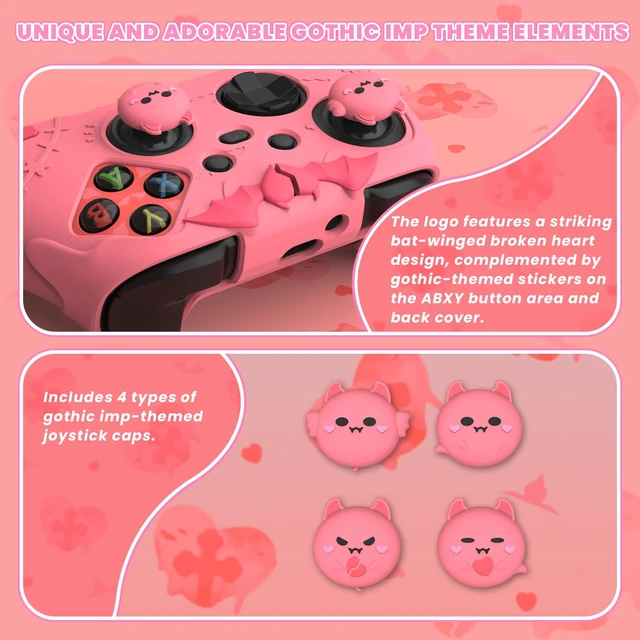 Alt view image 3 of 7 - PlayVital Gothic Imp Series Cute Silicone Skin for Xbox Series X & S Controller, Anti-Slip Grip Silicone Cover, Protective Silicone Case for Xbox Core Controller with Thumb Grips, Black