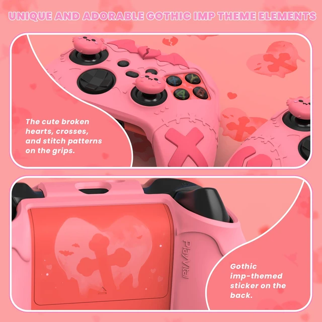 Alt view image 6 of 7 - PlayVital Gothic Imp Series Cute Silicone Skin for Xbox Series X & S Controller, Anti-Slip Grip Silicone Cover, Protective Silicone Case for Xbox Core Controller with Thumb Grips, Black