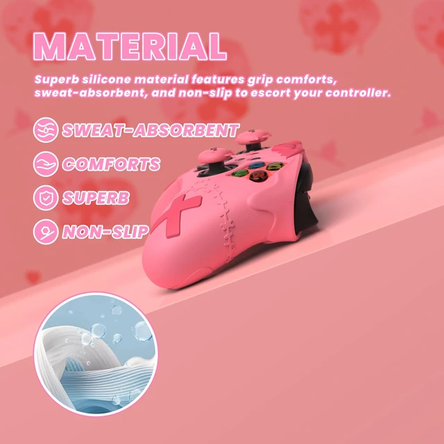 Alt view image 4 of 7 - PlayVital Gothic Imp Series Cute Silicone Skin for Xbox Series X & S Controller, Anti-Slip Grip Silicone Cover, Protective Silicone Case for Xbox Core Controller with Thumb Grips, Black