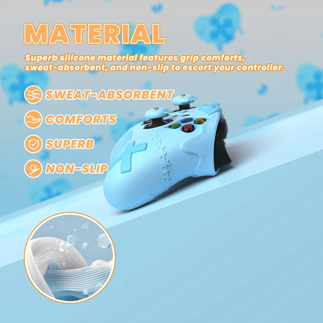 Alt view image 4 of 7 - PlayVital Gothic Imp Series Cute Silicone Skin for Xbox Series X & S Controller, Anti-Slip Grip Silicone Cover, Protective Silicone Case for Xbox Core Controller with Thumb Grips, Black