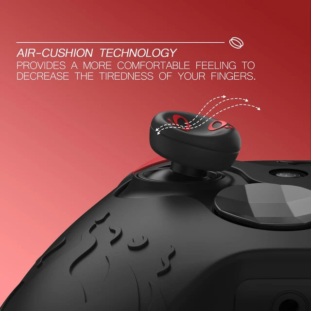 Alt view image 4 of 7 - PlayVital Cute Demon Silicone Case Cover for Xbox Elite Wireless Controller Series 2, Kawaii Anti-Slip Shockproof Controller Skin Grip for Xbox Elite Series 2 Core with Thumb Grip Caps - Black
