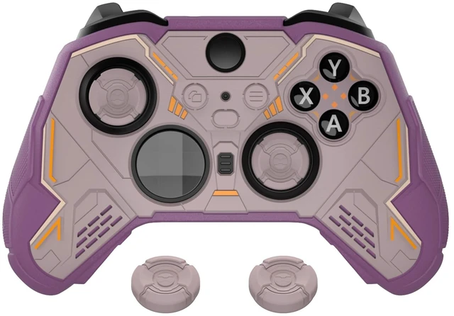 Main image of PlayVital Stellar Mecha Silicone Cover Skin for Xbox Elite Series 2 & Elite Series 2 Core, Non-Slip Grip Protector for Xbox Elite 2 with Thumb Grips & Stickers, Rosy Brown & Purple