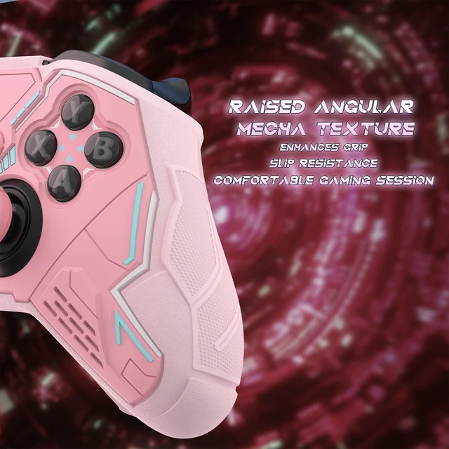 Alt view image 2 of 7 - PlayVital Stellar Mecha Silicone Cover Skin for Xbox Elite Series 2 & Elite Series 2 Core, Non-Slip Grip Protector for Xbox Elite 2 with Thumb Grips & Stickers, Peach Pink & Blossom Pink