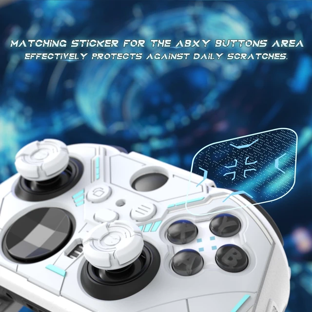 Alt view image 4 of 7 - PlayVital Stellar Mecha Silicone Cover Skin for Xbox Elite Series 2 & Elite Series 2 Core, Non-Slip Grip Protector for Xbox Elite 2 with Thumb Grips & Stickers, Warm White & Snow White