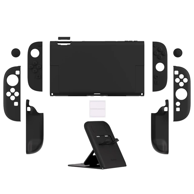 Alt view image 2 of 7 - PlayVital Protective Case for Nintendo Switch 2 with Extra Stand & Thumb Grip Caps | Split Design, Dockable Hard Shell Cover for Nintendo Switch 2 | Solid Color Series, Black