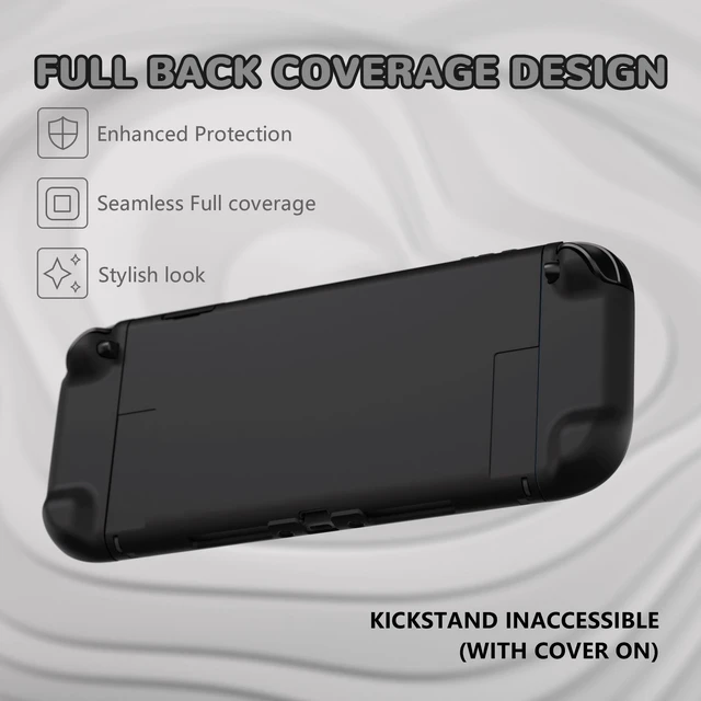 Alt view image 5 of 7 - PlayVital Protective Case for Nintendo Switch 2 with Extra Stand & Thumb Grip Caps | Split Design, Dockable Hard Shell Cover for Nintendo Switch 2 | Solid Color Series, Black