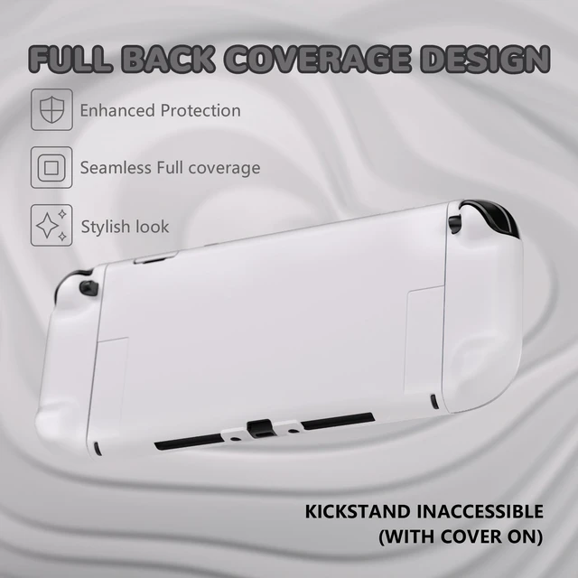 Alt view image 5 of 7 - PlayVital Hard Case for Nintendo Switch 2 with Extra Stand & Thumb Grip Caps | Split Design, Dockable Protective Full-Body Shell Cover for Nintendo Switch 2 | Solid Color Series, White