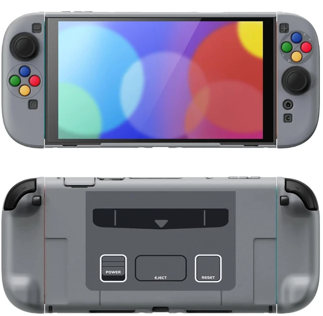 Main image of PlayVital Protective Case for Nintendo Switch 2 with Extra Stand | Ultra-Slim Dockable Hard Shell, Split Joycon Cover, Button Caps & Thumb Grips | Pattern Series, SFC SNES Classic EU Style