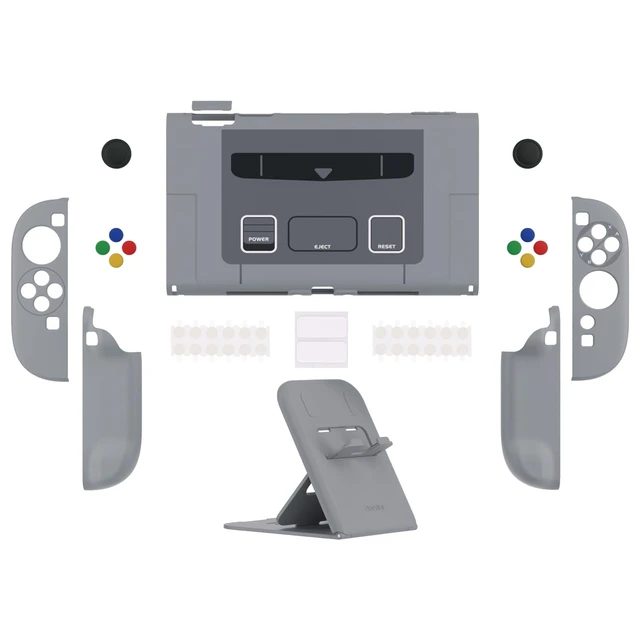Alt view image 2 of 7 - PlayVital Protective Case for Nintendo Switch 2 with Extra Stand | Ultra-Slim Dockable Hard Shell, Split Joycon Cover, Button Caps & Thumb Grips | Pattern Series, SFC SNES Classic EU Style
