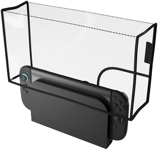 Main image of PlayVital Dust Cover for Nintendo Switch 2, Anti-Scratch Dust Guard Waterproof Cover Sleeve for Nintendo Switch 2 Console & Charging Dock -Transparent
