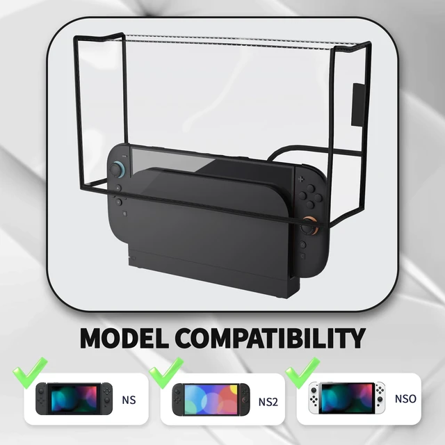 Alt view image 2 of 7 - PlayVital Dust Cover for Nintendo Switch 2, Anti-Scratch Dust Guard Waterproof Cover Sleeve for Nintendo Switch 2 Console & Charging Dock -Transparent
